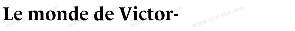 Le monde de Victor字体转换
